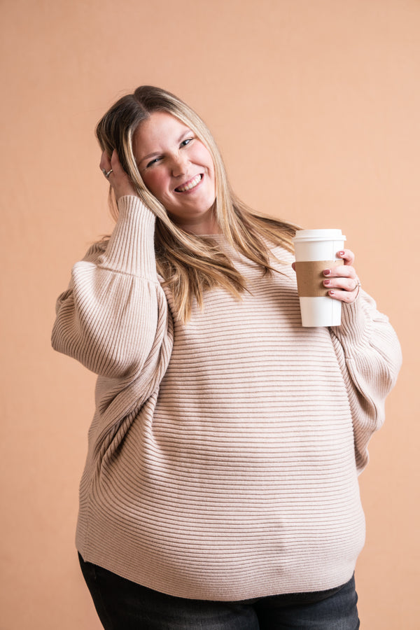 Chilly Days Taupe Sweater
